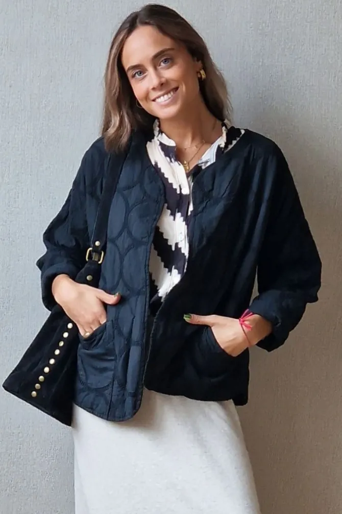 Chaqueta acolchada negro