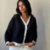 Chaqueta bicolor negra