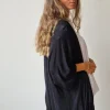 Chaqueta de punto frío en color negro