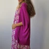 Chaqueta de punto frío en color magenta