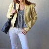 Chaqueta teen de vichy amarilla