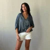 Chaqueta tipo bomber gris