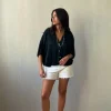Chaqueta tipo bomber negra