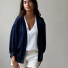 Chaqueta tipo bomber sin botones marino