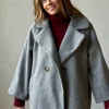 Chaquetón gris tipo paño