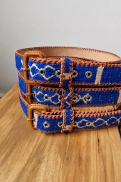 Cinturón unisex kilim azul