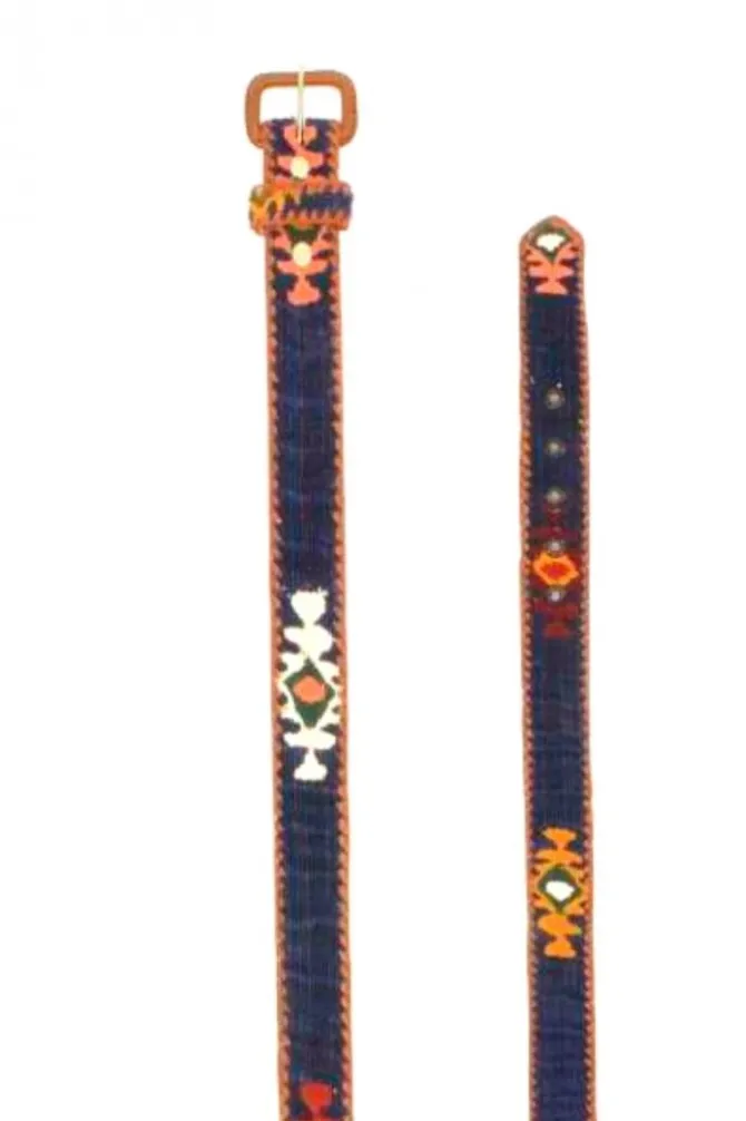 Cinturón unisex kilim azul marino