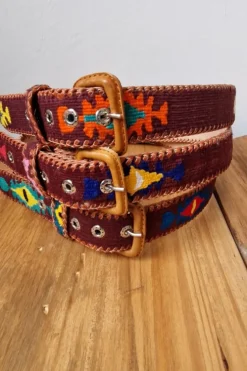 Cinturón unisex kilim marrón