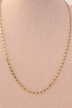 Collar acero dorado