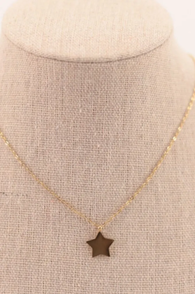 Collar acero estrella d Dorado