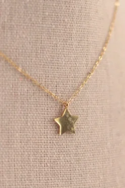 Collar acero estrella d Dorado