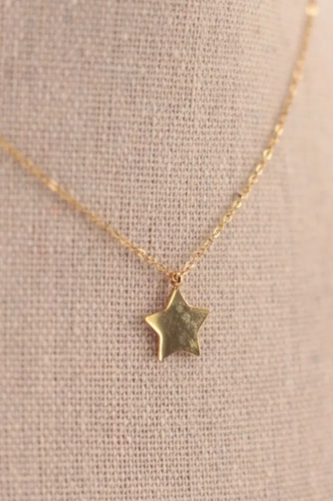 Collar acero estrella d Dorado