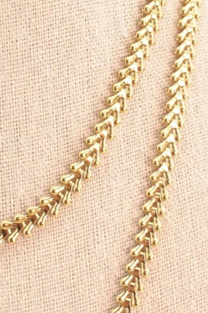 Collar acero extra largo flechas