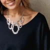 Collar acero huella Plateado