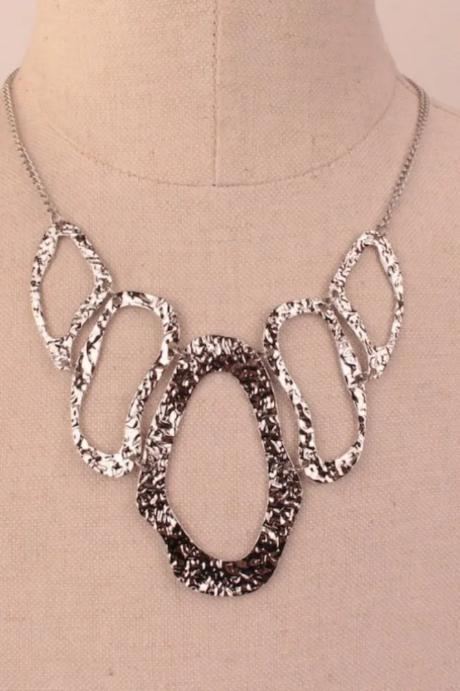 Collar acero huella Plateado
