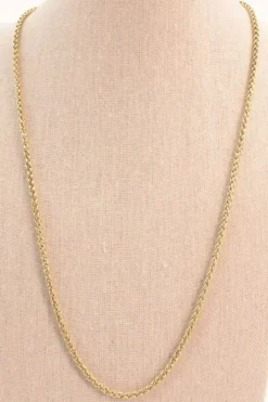 Collar acero largo 60cm Dorado