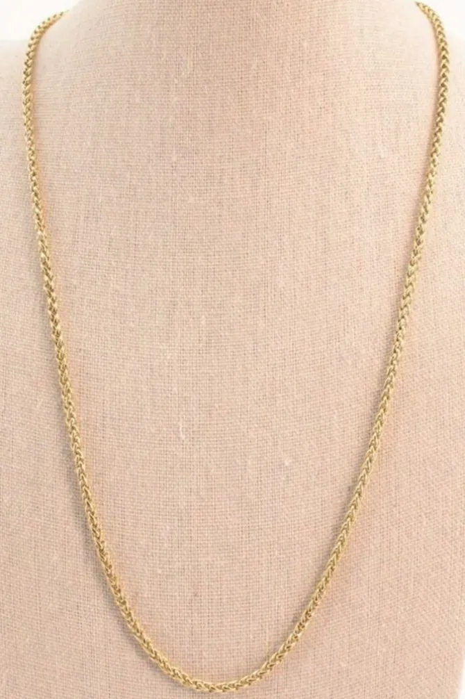 Collar acero largo 60cm Dorado