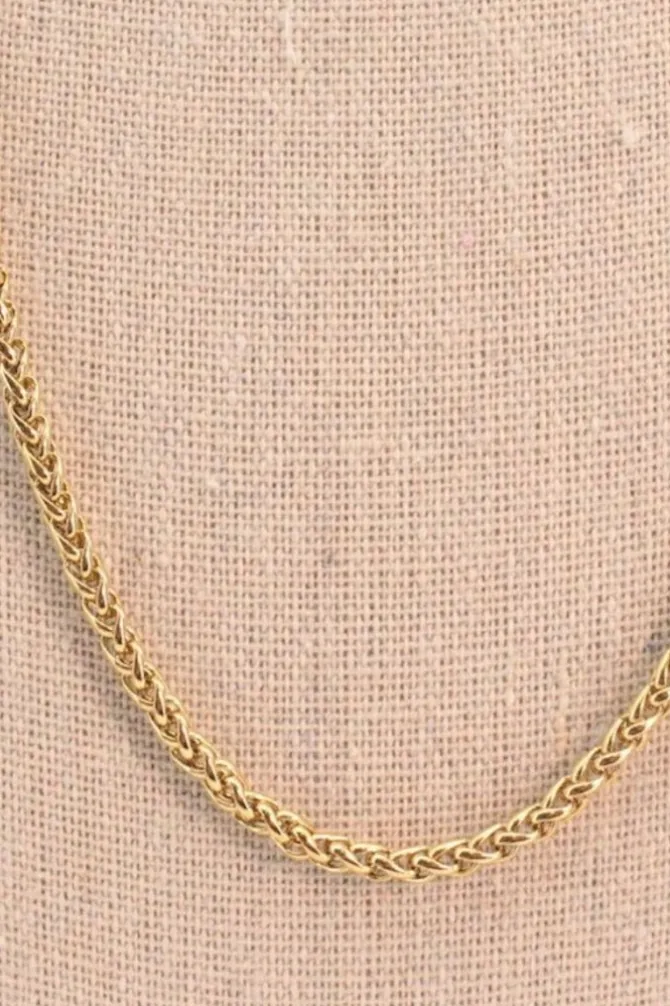 Collar acero largo 60cm Dorado