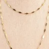 Collar acero largo rombos Dorado