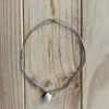 Collar ajustable concha lila