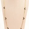 Collar de acero largo con medias lunas