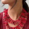 Collar de coral rojo