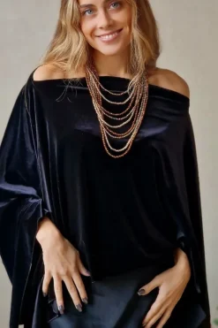Collar de piedras en tonos camel