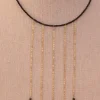 Collar lluvia cristal acero Negro