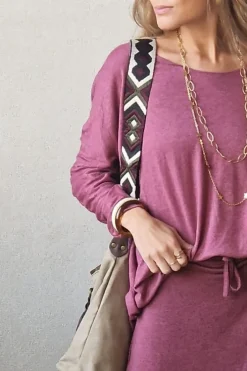 Correa para bolsos en tonos granates
