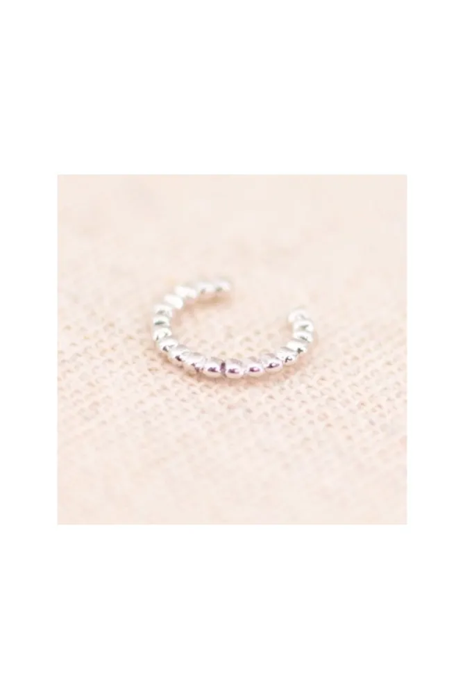 EAR CUFF PLATEADO BOLITAS