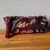 Estuche /neceser pequeño estampado telas Indias marrón