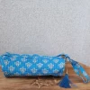 Estuche /neceser pequeño estampado telas Indias azul