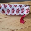 Estuche /neceser pequeño estampado telas Indias blanco