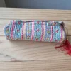 Estuche /neceser pequeño estampado telas Indias verde agua