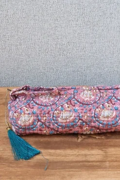 Estuche /neceser pequeño estampado telas Indias rosa