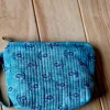 Estuche/neceser azul claro mediano telas indias
