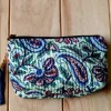 Estuche/neceser verde lima mediano telas indias
