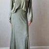 Falda punto evasé verde militar