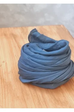 Fular liso azul