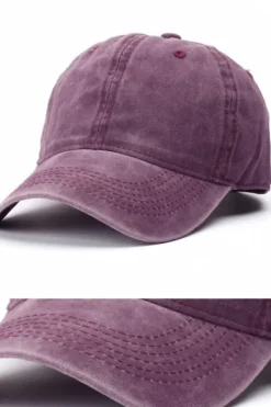 Gorra vintage en color burdeos