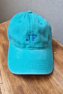 Gorra vintage turquesa con opción de personalizar