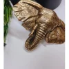 Hebilla dorada de cabeza de elefante