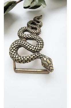 Hebilla dorada de serpiente pequeña