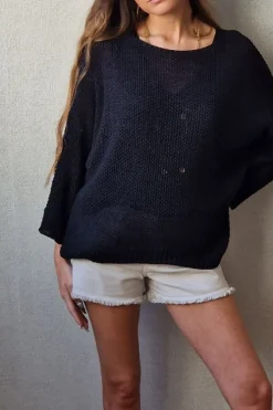 Jersey calado negro