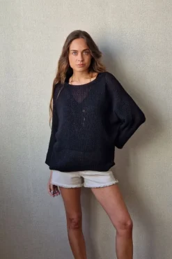 Jersey calado negro