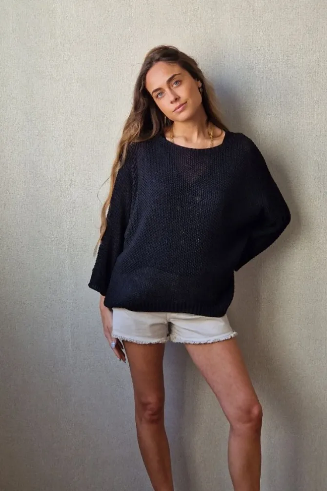 Jersey calado negro