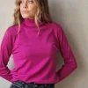 Jersey cuello cisne buganvilla