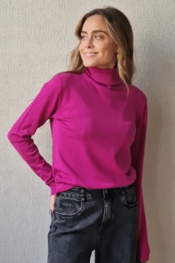 Jersey cuello cisne buganvilla