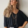 Jersey cuello pico negro
