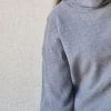 Jersey de cuello cisne punto frio gris